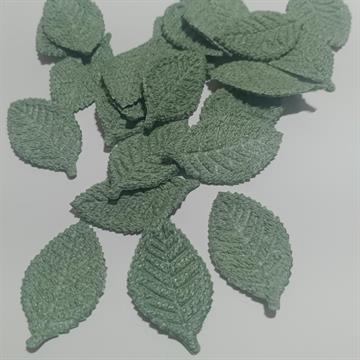 24293 FOLHA EM TECIDO VERDE 3,5CM C/ 4 UND