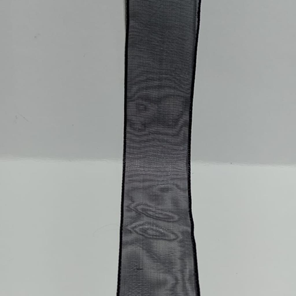 A2139 FITA ORGANZA CRISTAL 25MM PRETA (M)