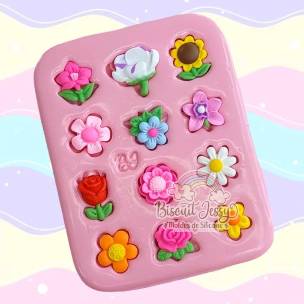 BJ062-MOLDE SILICONE FLORES