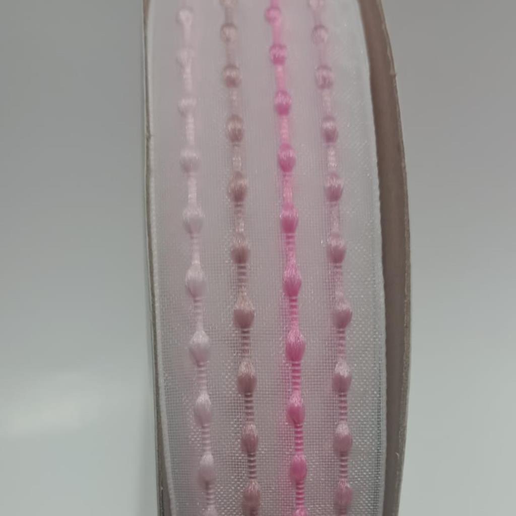 24289 FITA ORGANZA 25MM PESPONTADO