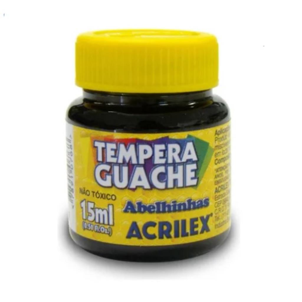 10768 TINTA GUACHE 15ML PRETO (UN)