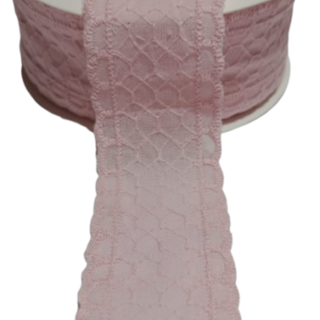 61123 FITA RENDADA TEIA 38MM  #Rosa Bebe (M)