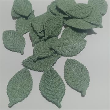 24292 FOLHA EM TECIDO VERDE 3CM C/ 4 UND