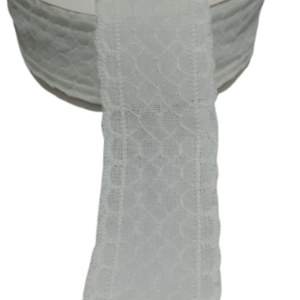 61029 FITA RENDADA TEIA 38MM #Branca (M)