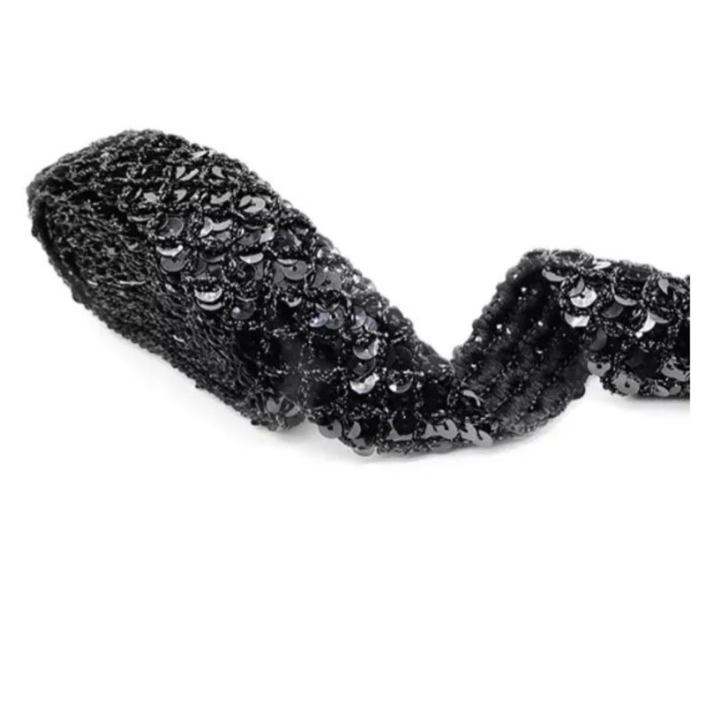 64717 PASSAMANARIA PRINCESS 3.5CM PRETO (M)