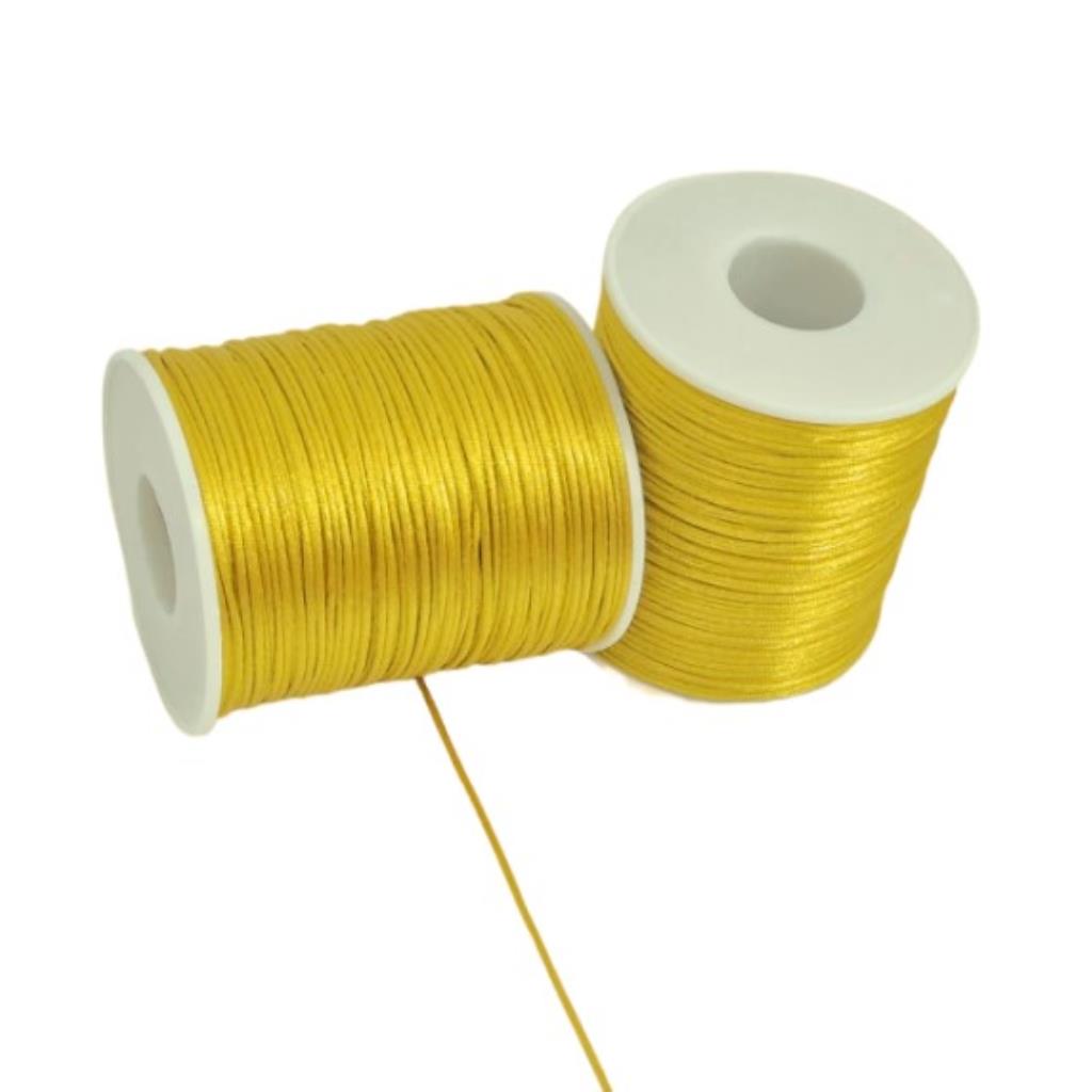 RR0167 RABO DE RATO DE CETIM 1MM C/100MTS #67DOURADO