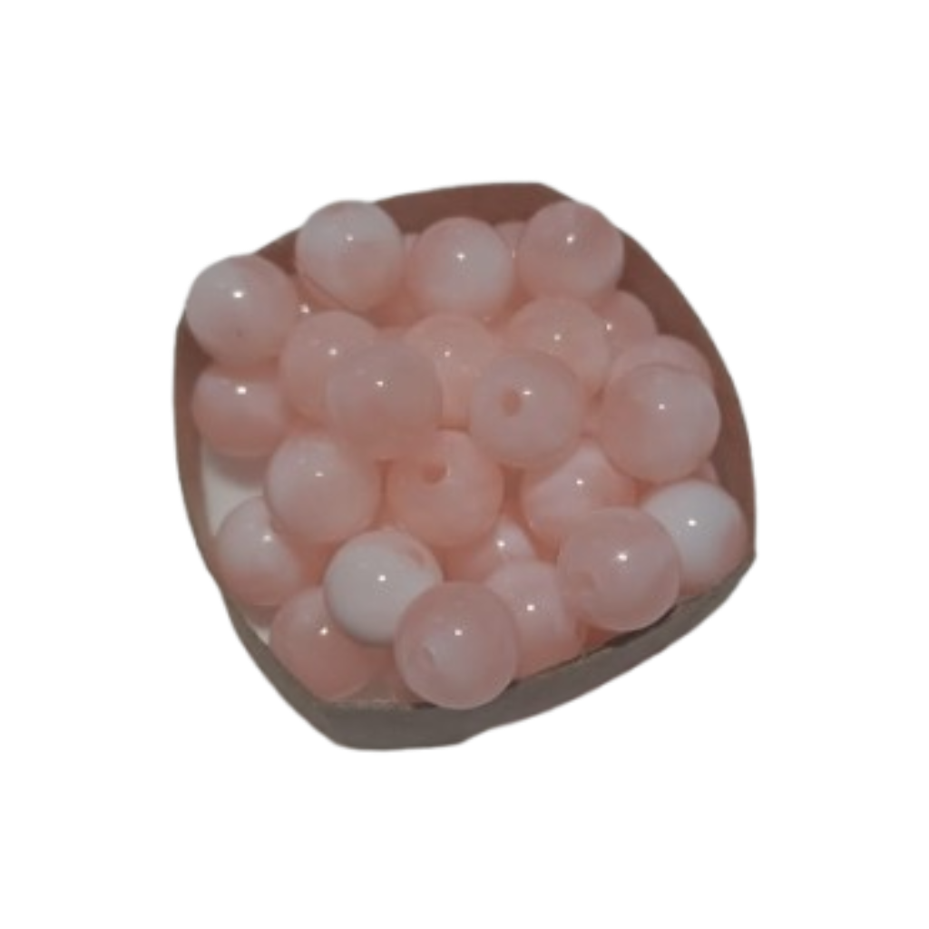 24400 PEROLA LEITOSA MESCLADA 8MM C/ 10G #Salmon Claro