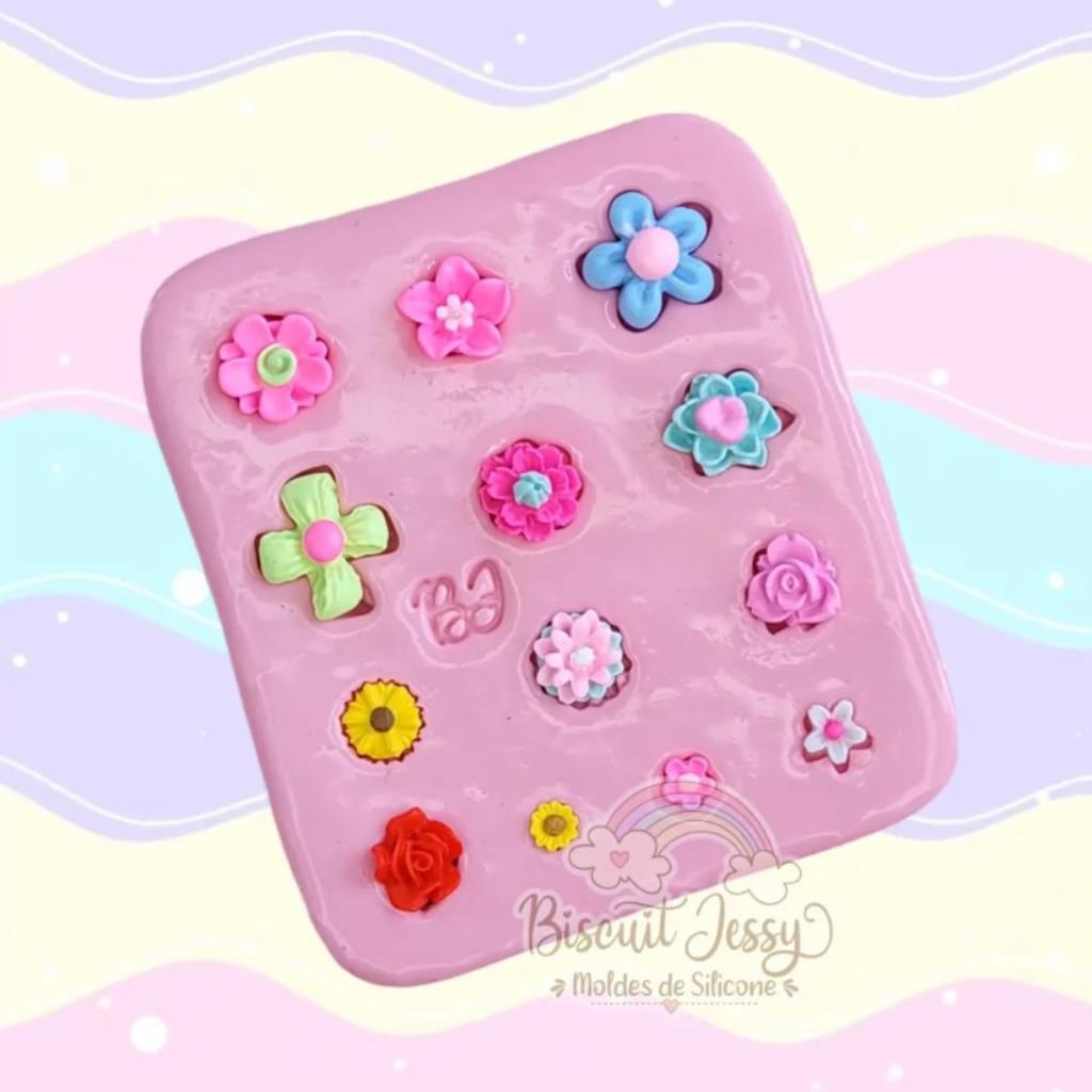 BJ066-MOLDE SILICONE MINI FLORZINHA