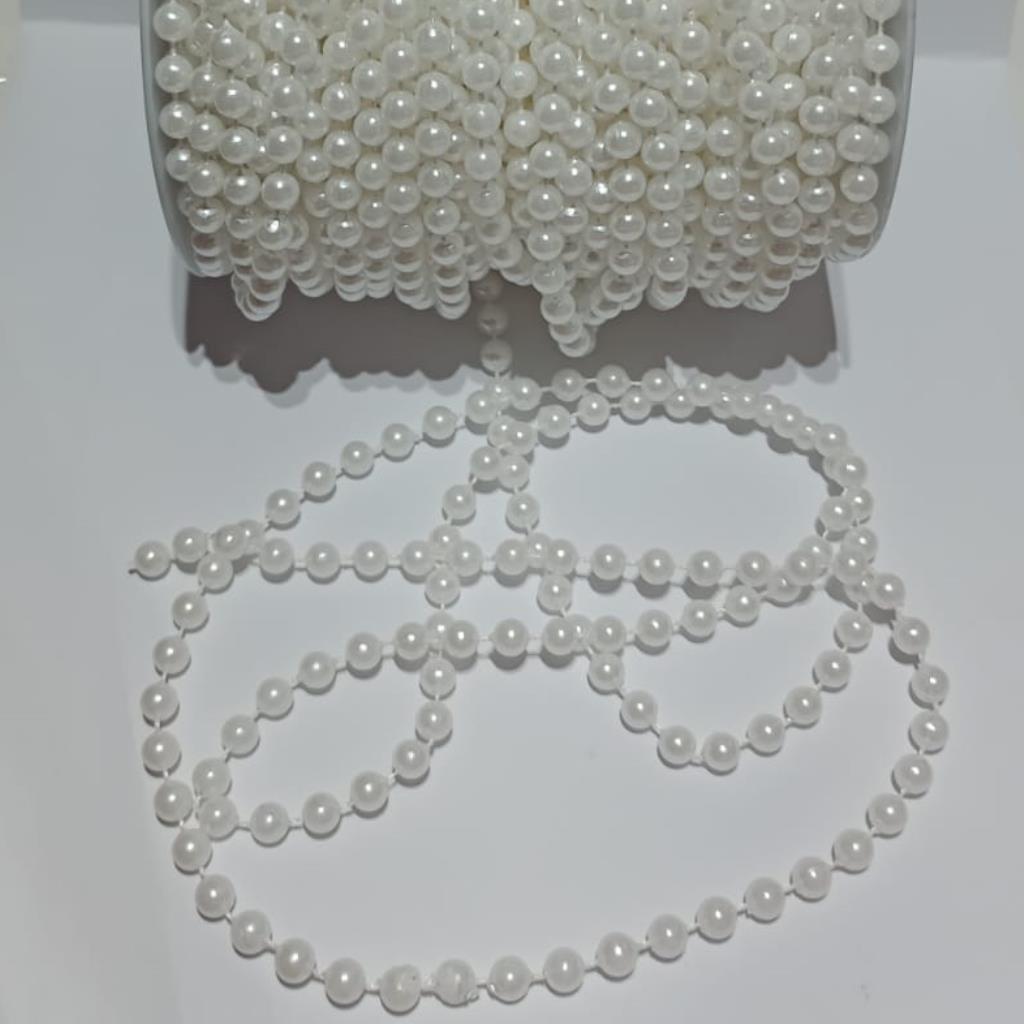 24354 PEROLA EM METRO 6MM BRANCO (M)