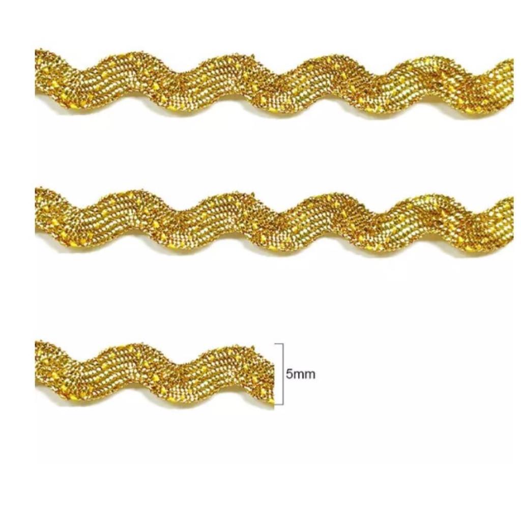 96903 SIANINHA METALIZADA DOURADA-5MM  (M)