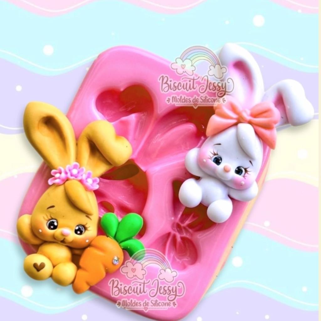 BJ121-MOLDE SILICONE  BABY COELHINHO