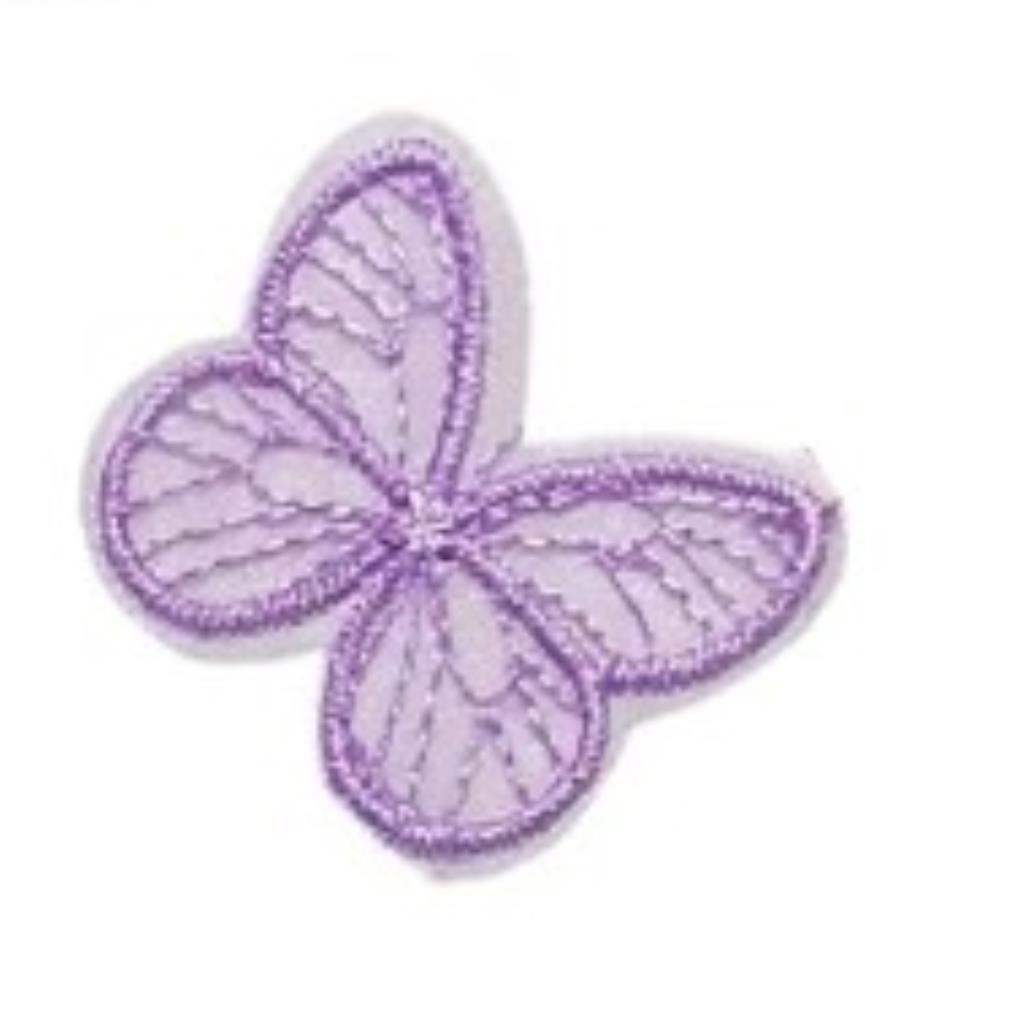 00707 BORBOLETA TECIDO LILAS 3,5CM-5UN
