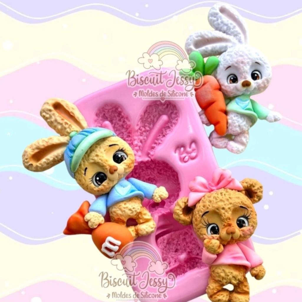 BJ122-MOLDE SILICONE  COELHO DENGUINHO