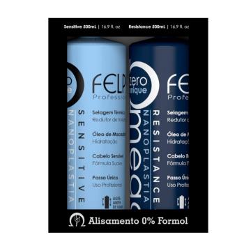 Felps Ômega Zero Unique Nanoplastia Kit Resistence e Sensitive 2x500ml